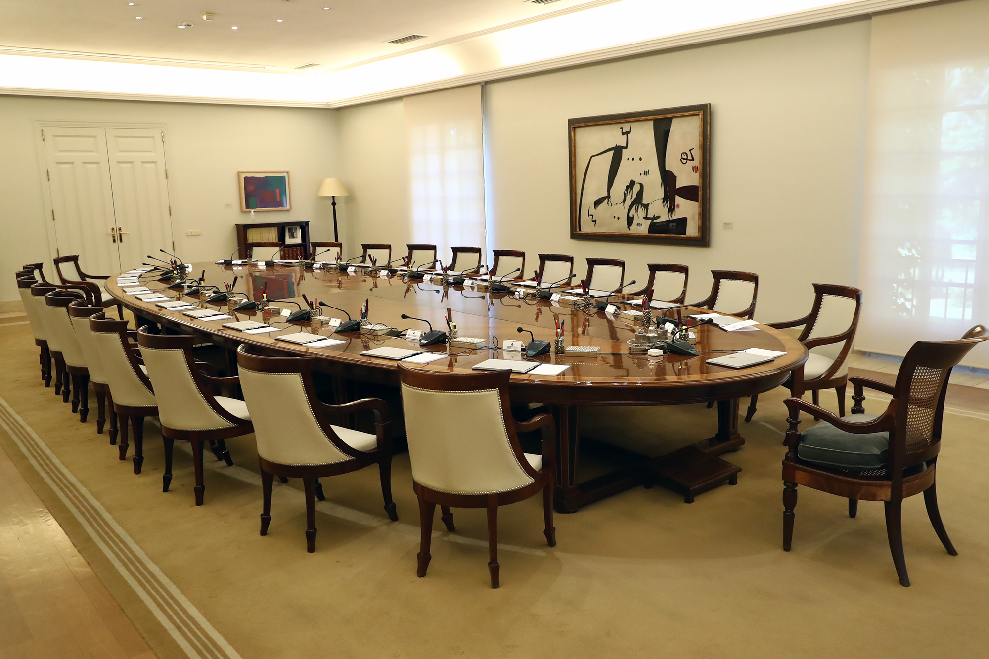 Sala donde se reúne el Consejo de Ministros