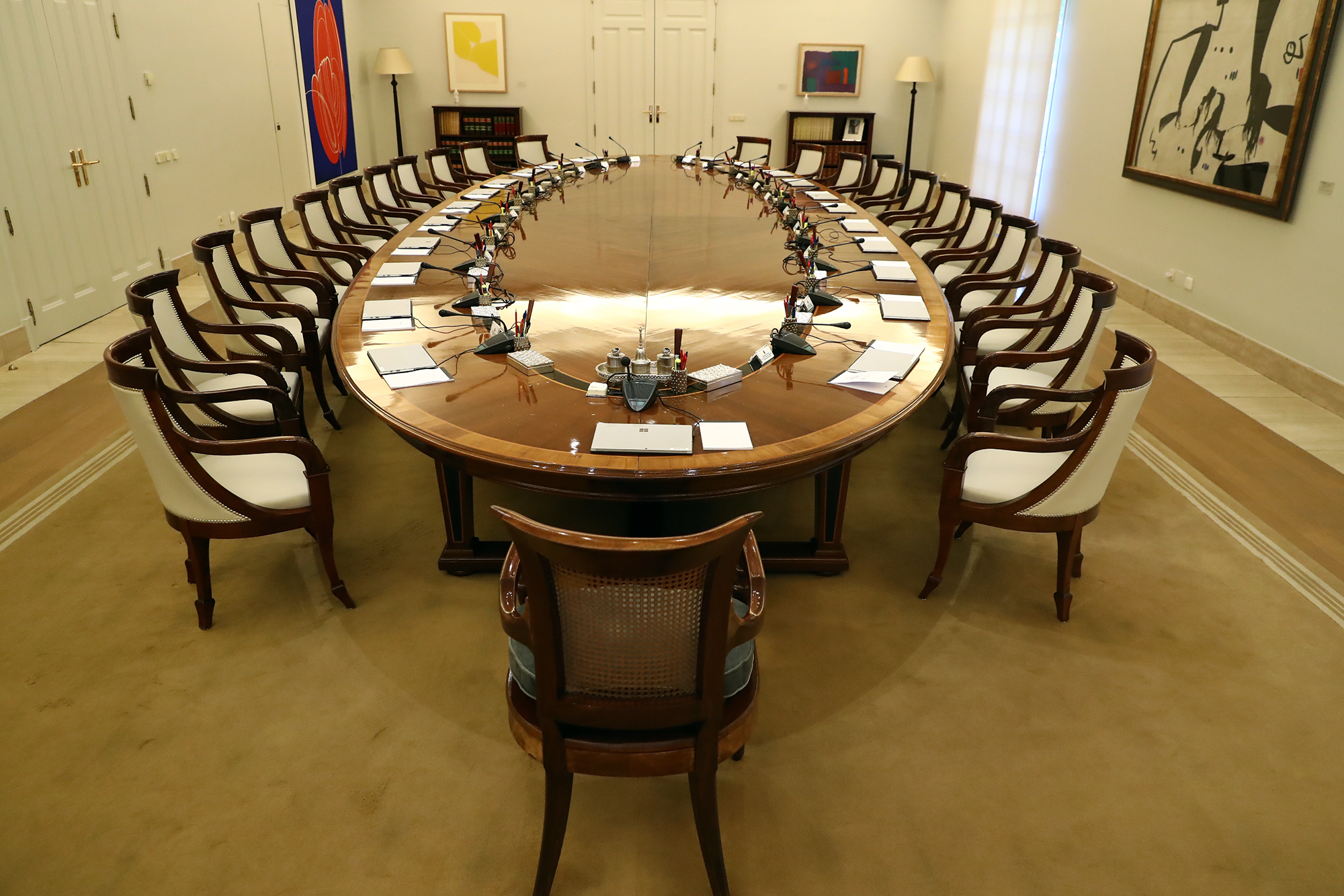 Sala donde se reúne el Consejo de Ministros