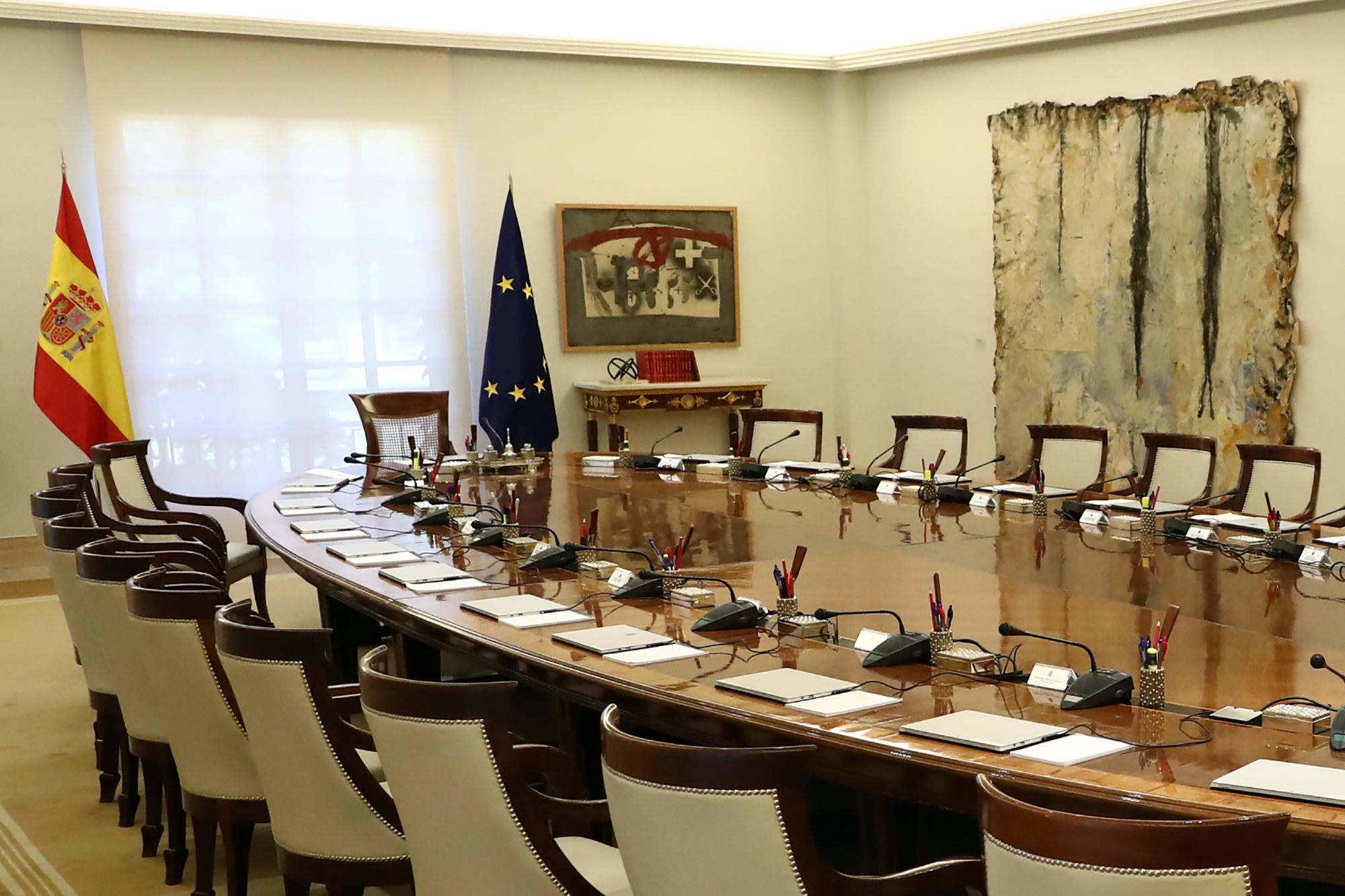 Sala donde se celebra el Consejo de Ministros 