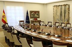 Sala donde se celebra la reunión del Consejo de Ministros