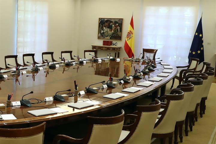 Sala donde se celebra el Consejo de Ministros 