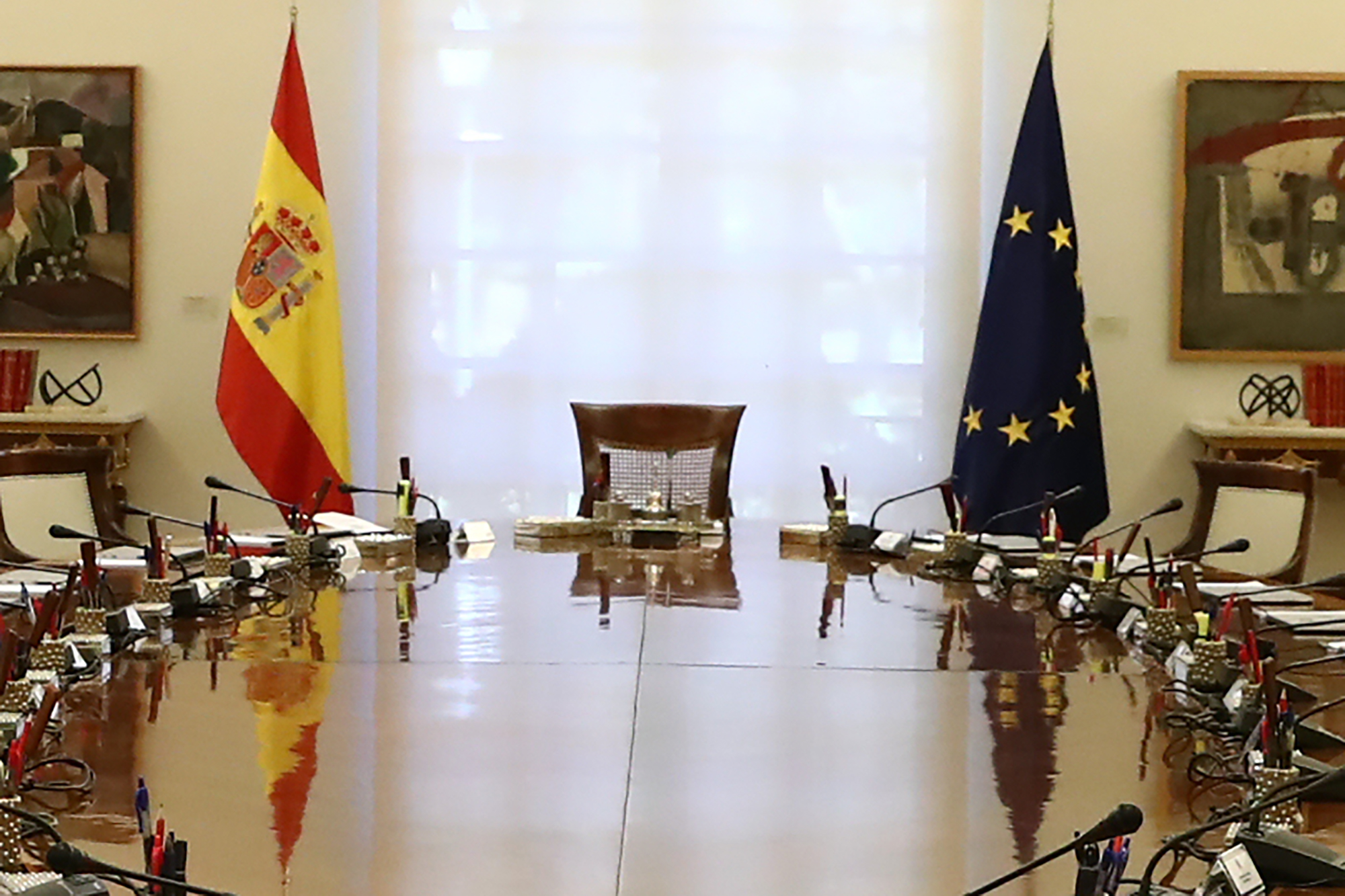 Sala donde se reúne el Consejo de Ministros