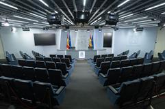 Sala donde se celebra la rueda de prensa posterior al Consejo de Ministros