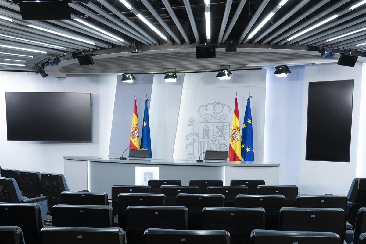 Sala rueda de prensa posterior al Consejo de Ministros 