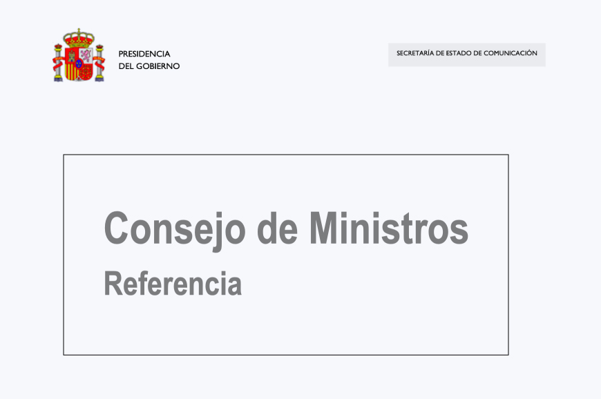 Referencias del Consejo de Ministros