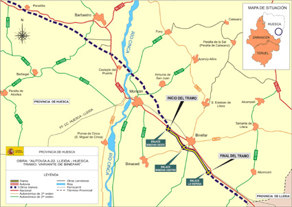 Mapa Primer Tramo Variante Binéfar