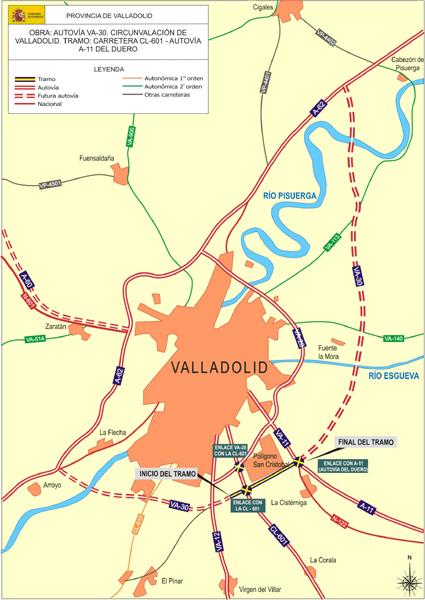 Mapa Tramo Autovia del Duero