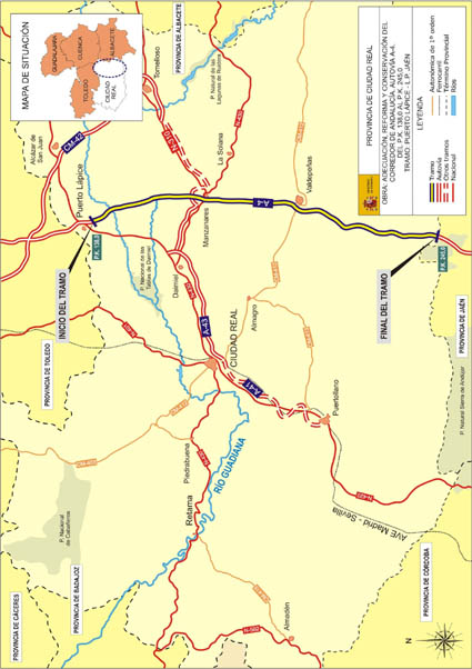 Mapa tramo Puerto Límite Jaén