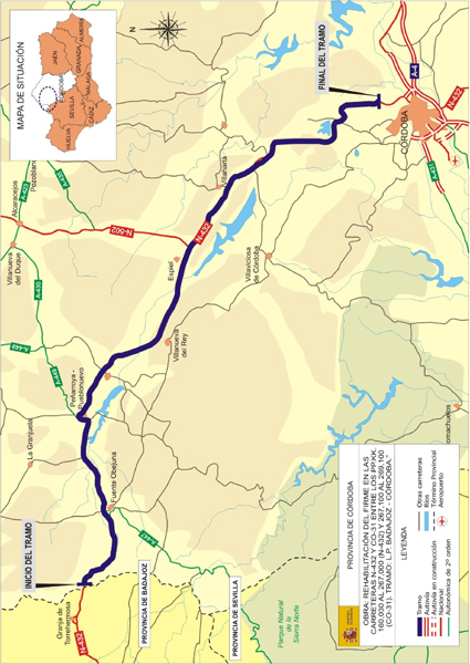 Mapa Obras Carreteras Córdoba