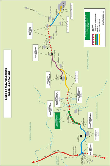 Mapa Línea Bobadilla-Granada