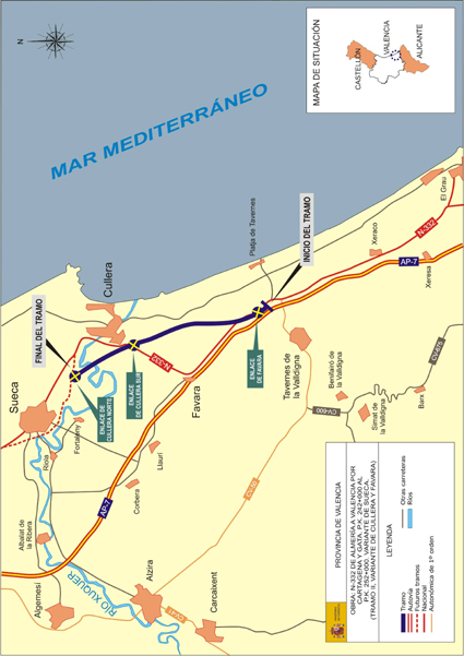 Mapa Variante de Cullera Mapa Variante de Cullera