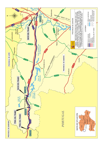 Mapa Obras Carreteras Zamora