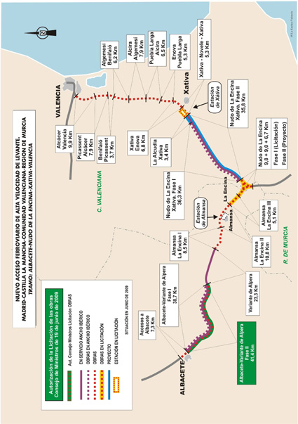 Mapa Alta Velocidad Levante