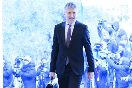 14/01/2020. El ministro del Interior, Fernando Grande-Marlaska, entra en el edificio del Consejo de Ministros