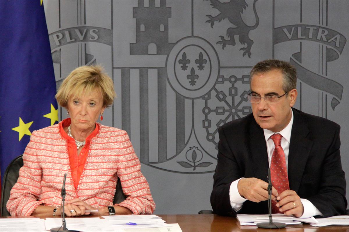 20/08/2010. Consejo de Ministros - Fernández de la Vega y Corbacho. Comparecencia de la Vicepresidenta Primera del Gobierno y del Ministro d...