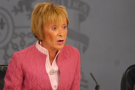 8/10/2010. Consejo de Ministros: Fernández de la Vega y Garmendia. La vicepresidenta primera, ministra de la Presidencia y portavoz del Gobi...