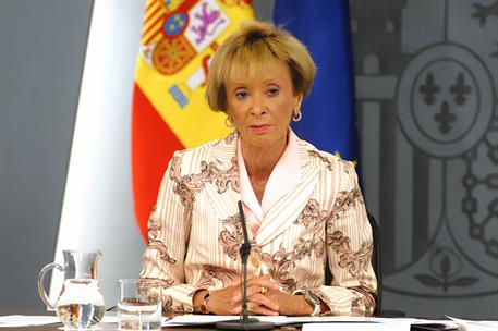 23/07/2010. Consejo de Ministros - María Teresa Fernández de la Vega. La Vicepresidenta Primera, Ministra de la Presidencia y Portavoz del G...