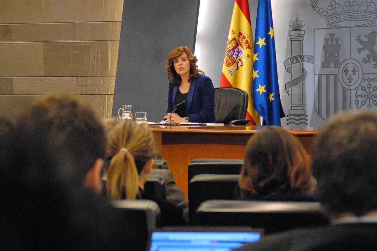 23/12/2011. Consejo de Ministros: Vicepresidenta Soraya Sáenz de Santamaría. La vicepresidenta del Gobierno, ministra de la Presidencia y Po...
