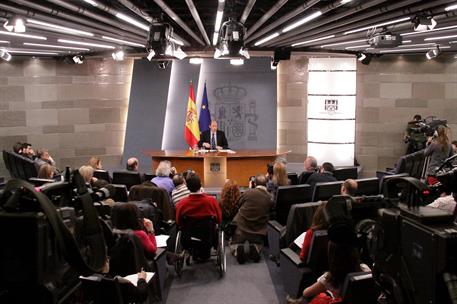 25/02/2011. Consejo de Ministros: vicepresidente Alfredo Pérez Rubalcaba. El vicepresidente primero, ministro del Interior y portavoz del Go...