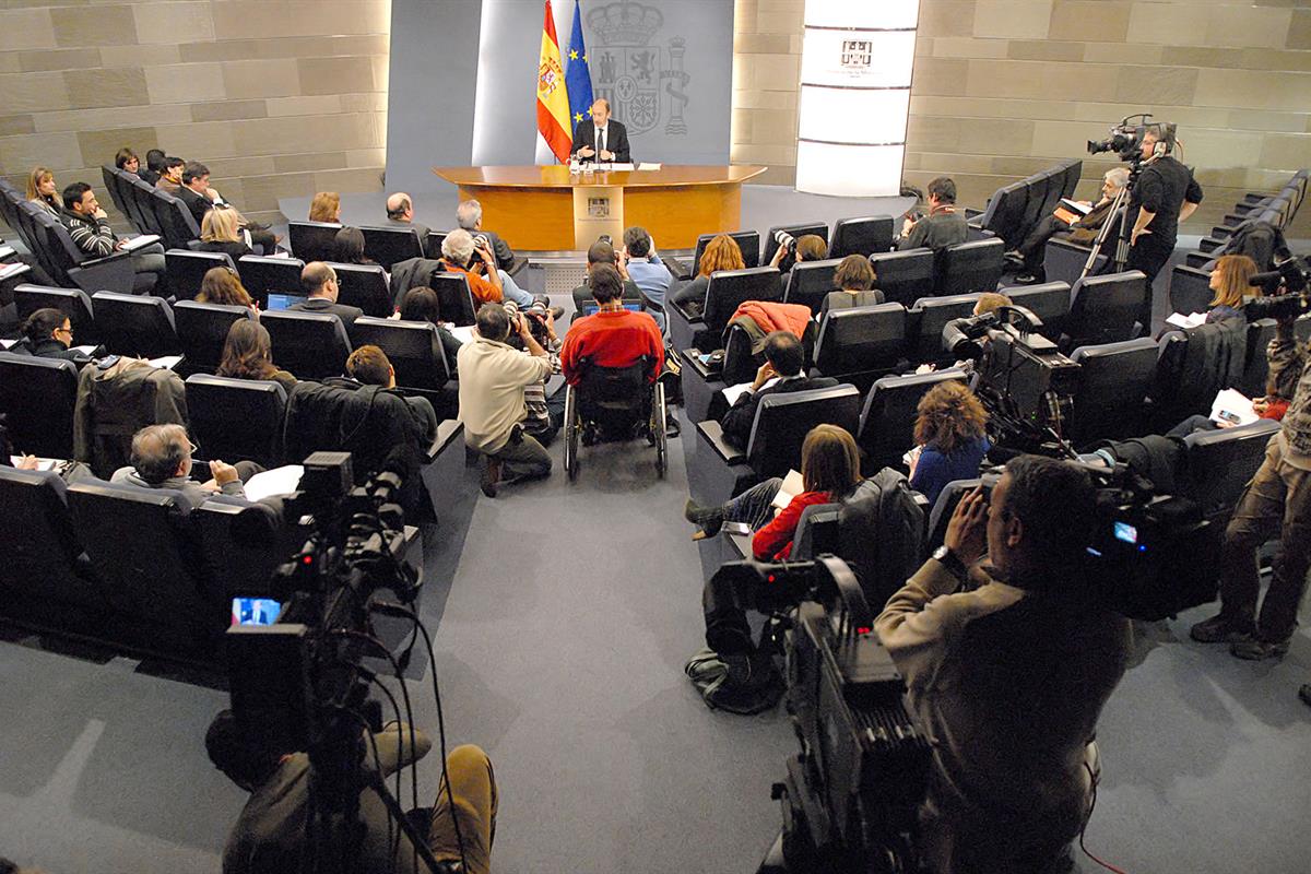 21/01/2011. Consejo de Ministros: vicepresidente Alfredo Pérez Rubalcaba. El vicepresidente primero, ministro del Interior y portavoz del Go...