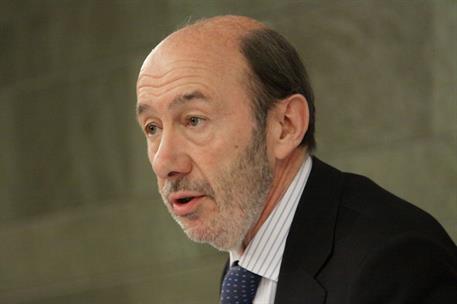 8/04/2011. Consejo de Ministros: vicepresidente Alfredo Pérez Rubalcaba. El vicepresidente primero, ministro del Interior y portavoz del Gob...
