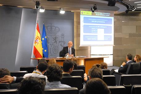 1/06/2012. Consejo de Ministros. Cristóbal Montoro. El ministro de Hacienda y Administraciones Püblicas, Cristóbal Montoro, durante la rueda...