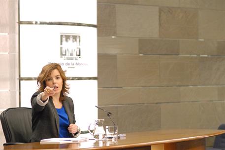 9/03/2012. Consejo de Ministros: Soraya Sáenz de Santamaría. La vicepresidenta del Gobierno, ministra de la Presidencia y Portavoz, Soraya S...