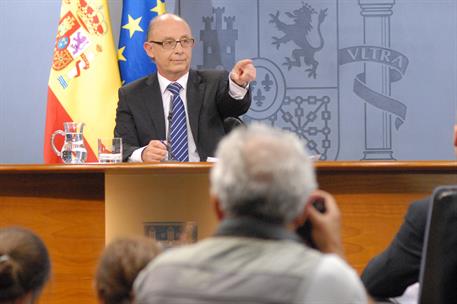 1/06/2012. Consejo de Ministros. Cristóbal Montoro. El ministro de Hacienda y Administraciones Püblicas, Cristóbal Montoro, durante la rueda...