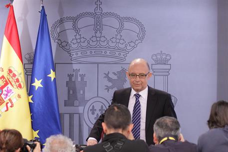 1/06/2012. Consejo de Ministros. Cristóbal Montoro. El ministro de Hacienda y Administraciones Püblicas, Cristóbal Montoro, durante la rueda...