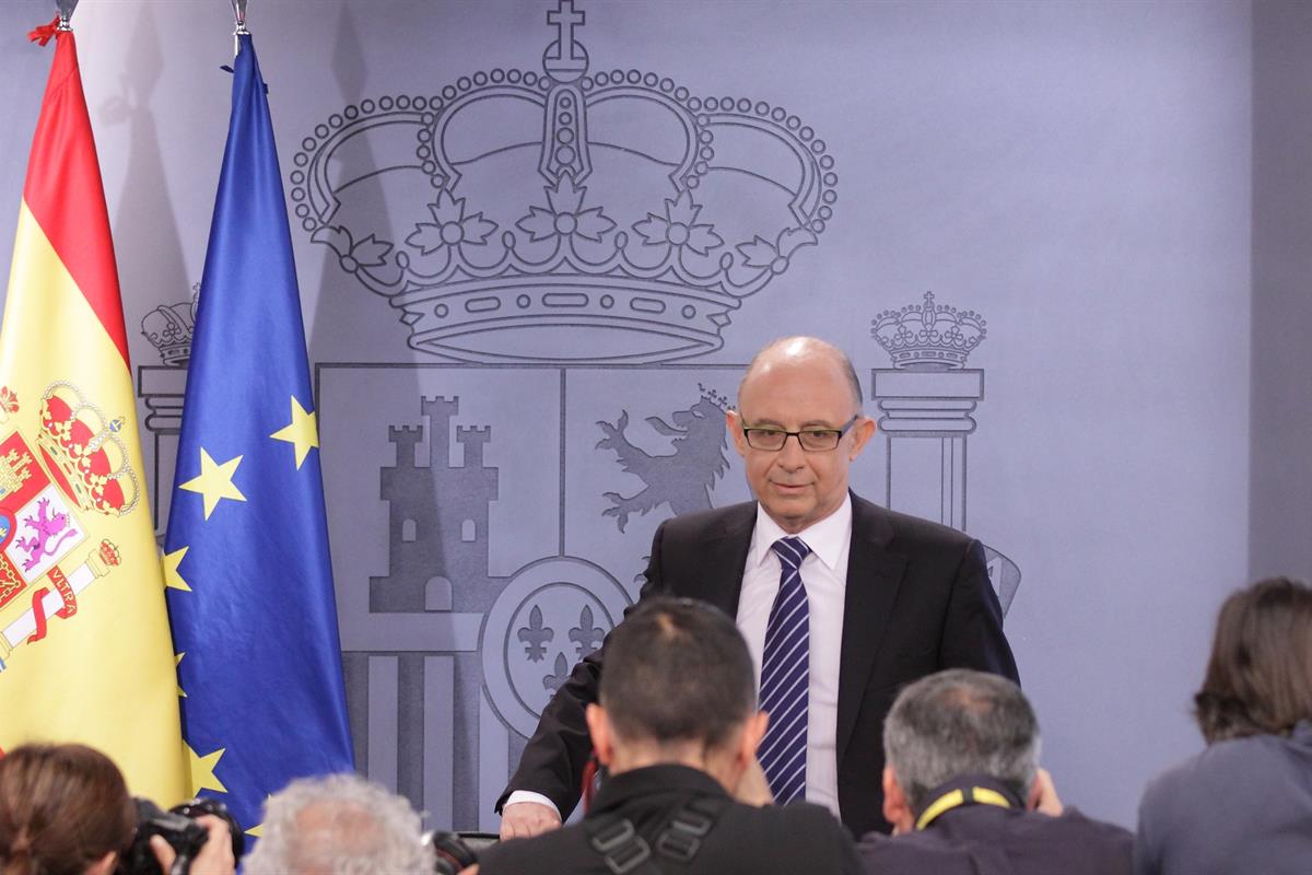 1/06/2012. Consejo de Ministros. Cristóbal Montoro. El ministro de Hacienda y Administraciones Püblicas, Cristóbal Montoro, durante la rueda...