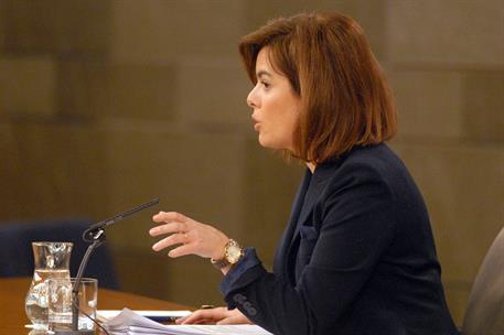 23/11/2012. Consejo de Ministros: Soraya Sáenz de Santamaría. La vicepresidenta, ministra de la Presidencia y Portavoz, Soraya Sáenz de Sant...