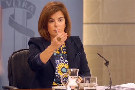 23/11/2012. Consejo de Ministros: Soraya Sáenz de Santamaría. La vicepresidenta, ministra de la Presidencia y Portavoz, Soraya Sáenz de Sant...