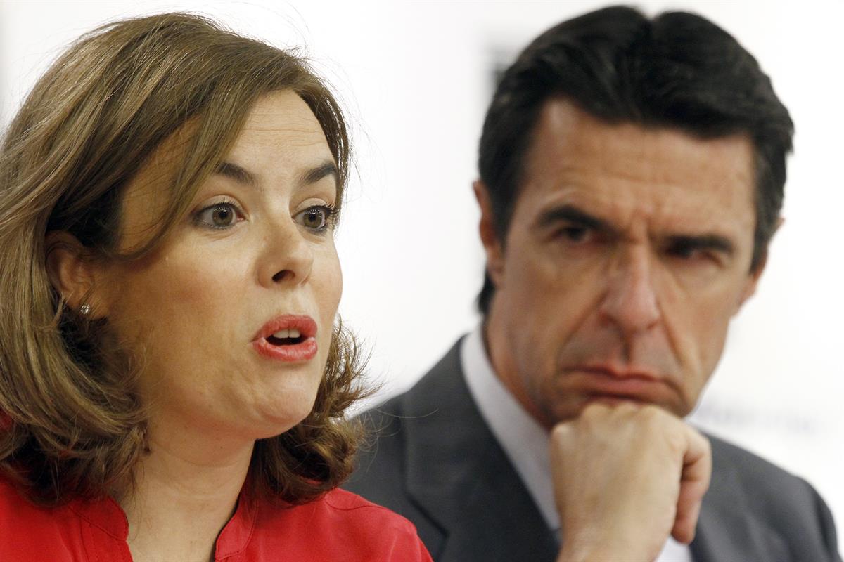 19/09/2014. Consejo de Ministros: Sáenz de Santamaría y Soria. La vicepresidenta del Gobierno, ministra de la Presidencia y portavoz del Gob...