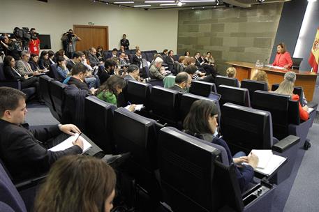 31/10/2014. Consejo de Ministros: Soraya Sáenz de Santamaría. La vicepresidenta, ministra de la Presidencia y portavoz del Gobierno de Españ...