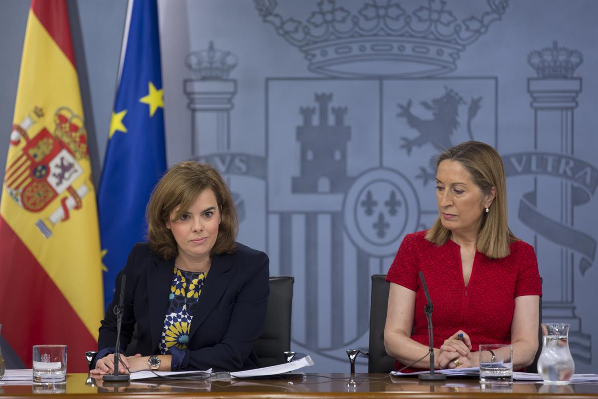 13/06/2014. Consejo de Ministros: Sáenz de Santamaría y Pastor. Soraya Sáenz de Santamaría, vicepresidenta del Gobierno, ministra de la Pres...