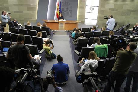 19/06/2015. Consejo de Ministros: Sáenz de Santamaría. La vicepresidenta del Gobierno, ministra de la Presidencia y portavoz del Gobierno, S...