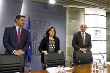 Soraya Sáenz de Santamaría, Rafael Catalá, Luis de Guindos