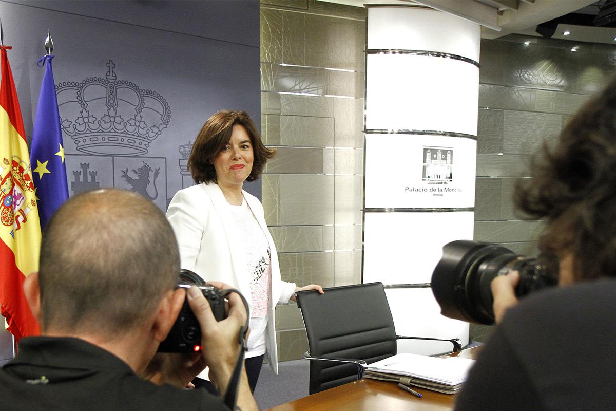 3/06/2016. Consejo de Ministros: Sáenz de Santamaría. La vicepresidenta del Gobierno en funciones, Soraya Sáenz de Santamaría, a su llegada ...