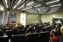 El portavoz del Ejecutivo, Íñigo Méndez de Vigo, en la rueda de prensa tras el Consejo de Ministros (Foto: Pool Moncloa)