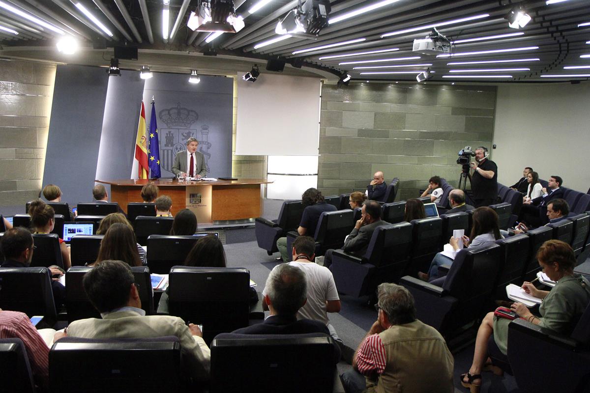 21/07/2017. Consejo de ministros: Méndez de Vigo. El ministro de Educación, Cultura y Deporte y portavoz del Gobierno, Íñigo Méndez de Vigo,...