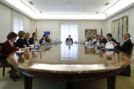 21/10/2017. Reunión extraordinaria del Consejo de Ministros. El presidente del Gobierno, Mariano Rajoy, preside en La Moncloa la reunión ext...