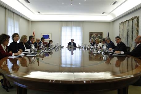 21/10/2017. Reunión extraordinaria del Consejo de Ministros. El presidente del Gobierno, Mariano Rajoy, preside en La Moncloa la reunión ext...