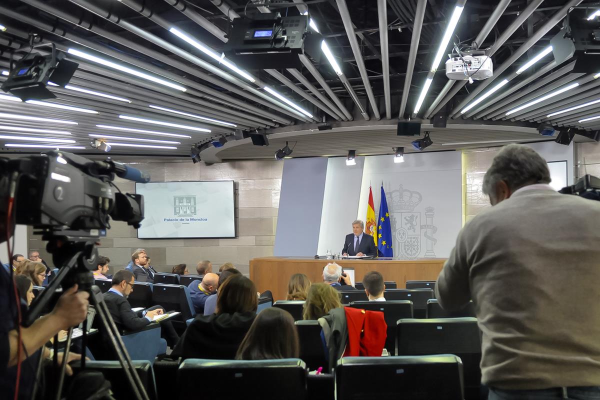 2/02/2018. Consejo de Ministros: Méndez de Vigo. El ministro de Educación, Cultura y Deporte y portavoz del Gobierno, Íñigo Méndez de Vigo, ...