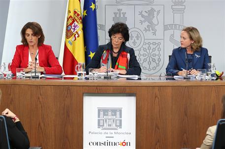 5/10/2018. Rueda de prensa posterior al Consejo de Ministros. La ministra de Educación y Formación Profesional y portavoz del Gobierno, Marí...