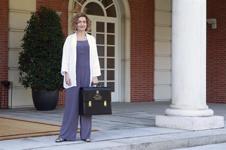 6/07/2018. Gobierno de Pedro Sánchez. La ministra de Política Territorial y Función Pública, Meritxell Batet, a su llegada a la reunión del ...