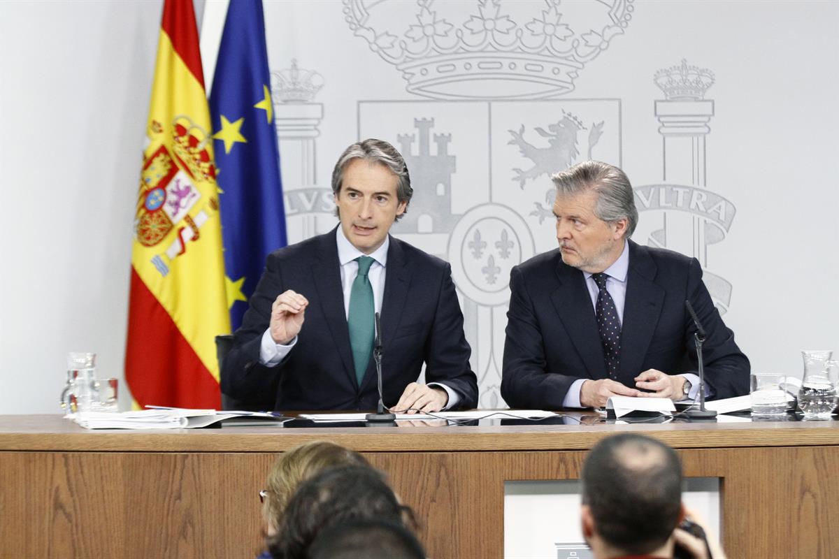 9/03/2018. Consejo de Ministros: Méndez de Vigo y De la Serna. El ministro de Educación, Cultura y Deporte y portavoz del Gobierno, Íñigo Mé...