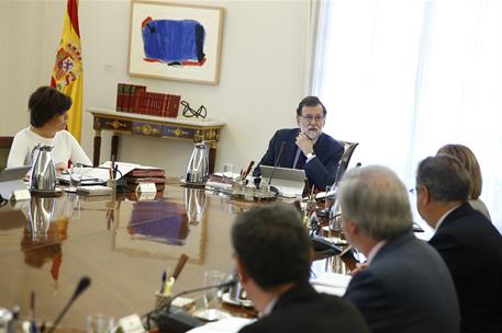 9/05/2018. Reunión extraordinaria del Consejo de Ministros. El presidente del Gobierno, Mariano Rajoy, preside en La Moncloa la reunión extr...