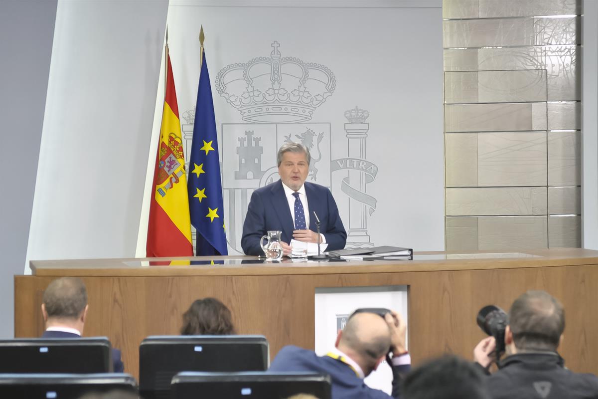 13/04/2018. Consejo de Ministros: Méndez de Vigo. El ministro de Educación, Cultura y Deporte y portavoz del Gobierno, Íñigo Méndez de Vigo,...