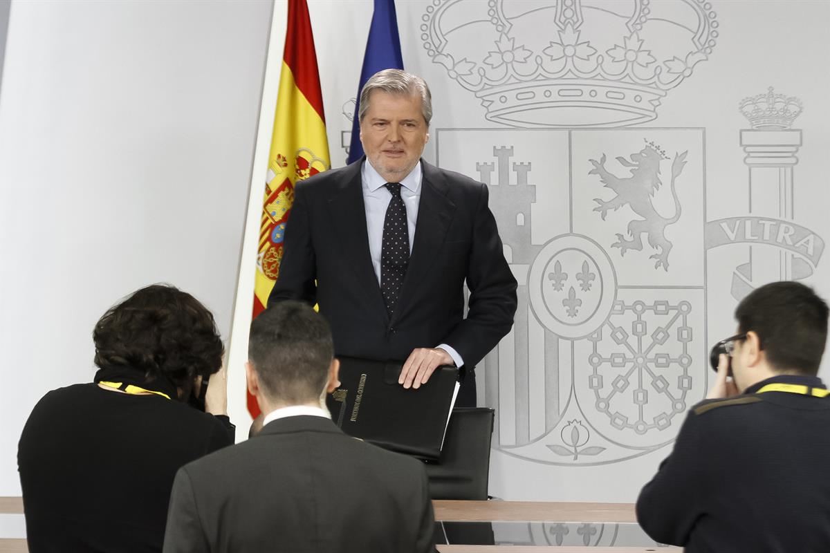 16/03/2018. Consejo de Ministros: Méndez de Vigo. El ministro de Educación, Cultura y Deporte y portavoz del Gobierno, Íñigo Méndez de Vigo,...