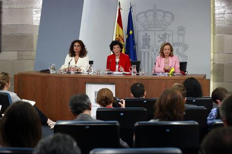 20/07/2018. Rueda de prensa posterior al Consejo de Ministros. La ministra de Educación y Formación Profesional y portavoz del Gobierno, Mar...